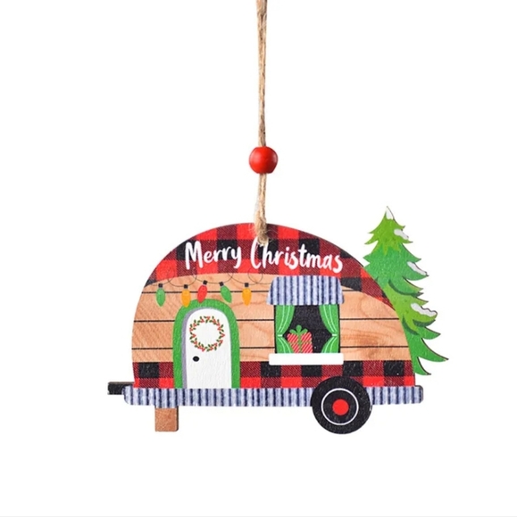 Camper Trailer Merry Christmas ornament - Picture 1 of 1